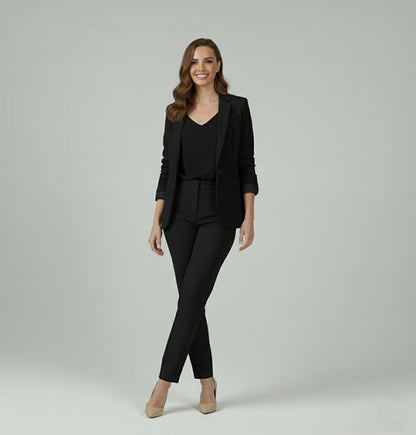 Valmonti | Women’s Plus-Size Solid-Colour Tailored Two-Piece Suit