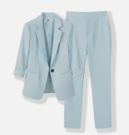 Valmonti | Women’s Plus-Size Solid-Colour Tailored Two-Piece Suit