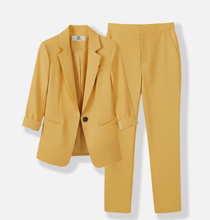 Valmonti | Women’s Plus-Size Solid-Colour Tailored Two-Piece Suit