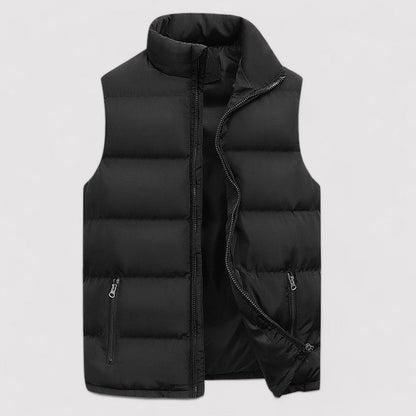 Gilet chaud pour homme avec col montant – Léger, isolant et polyvalent