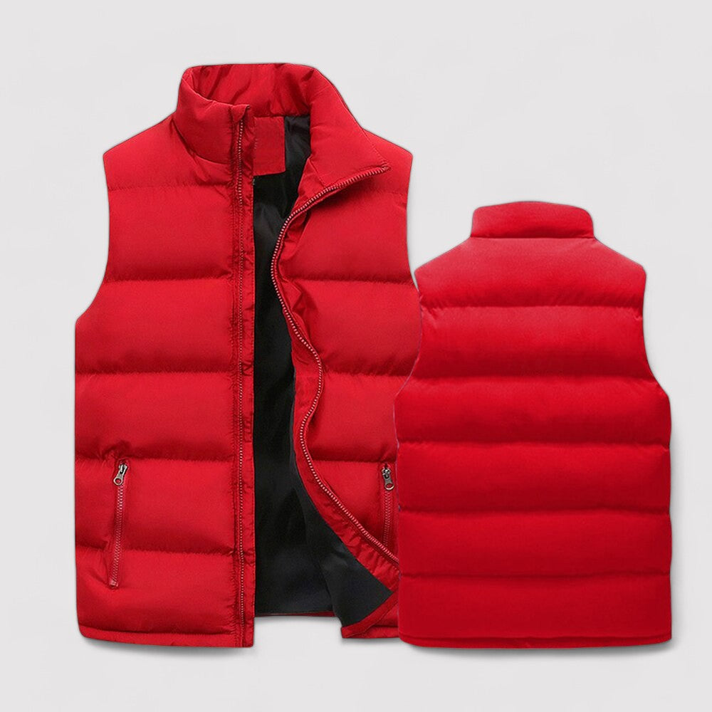 Gilet chaud pour homme avec col montant – Léger, isolant et polyvalent