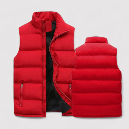 Gilet chaud pour homme avec col montant – Léger, isolant et polyvalent
