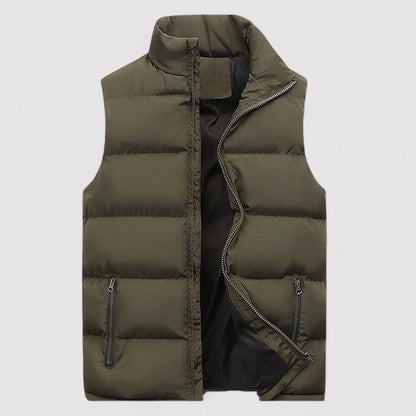 Gilet chaud pour homme avec col montant – Léger, isolant et polyvalent