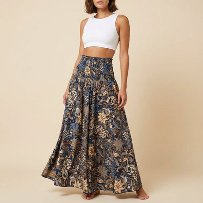 Spódnica Damska Boho A-Line z Wysokim Stanem | Na Co Dzień Latem