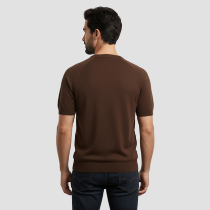 Men's Merino Wool Knit Short Sleeve T-Shirt