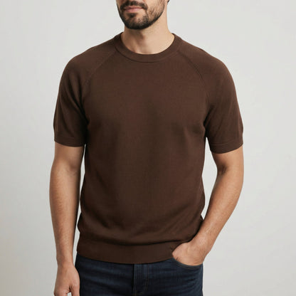 Men's Merino Wool Knit Short Sleeve T-Shirt