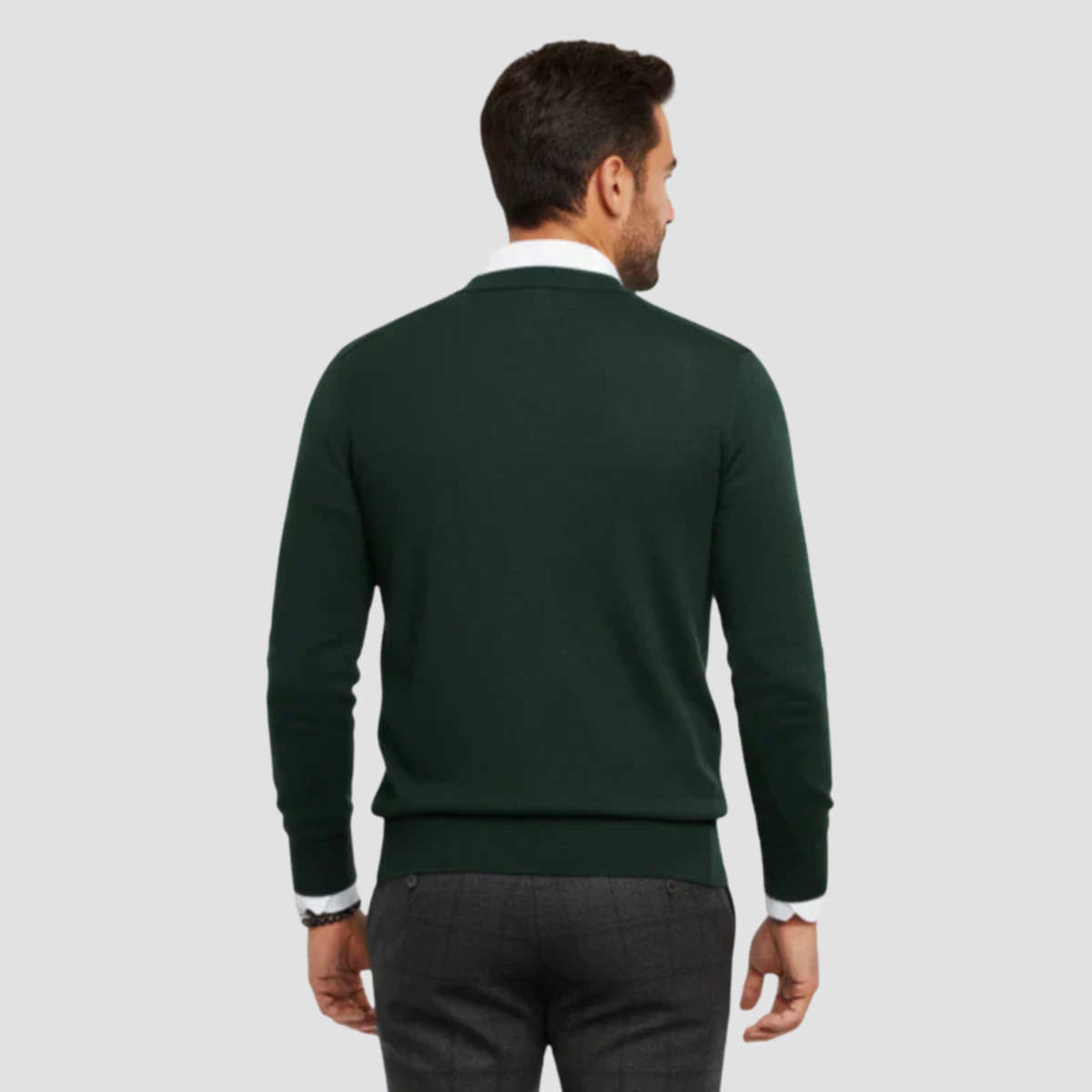 Men's Merino Wool Knit Button Cardigan