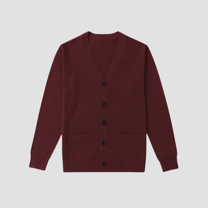 Men's Merino Wool Knit Button Cardigan