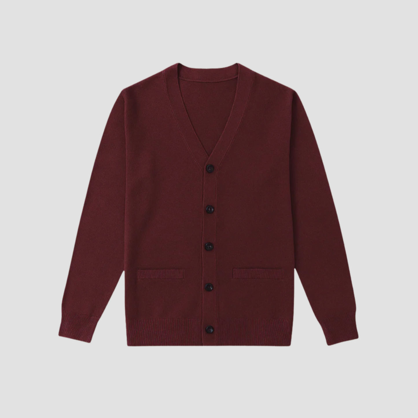 Men's Merino Wool Knit Button Cardigan