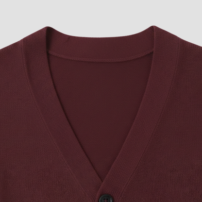 Men's Merino Wool Knit Button Cardigan