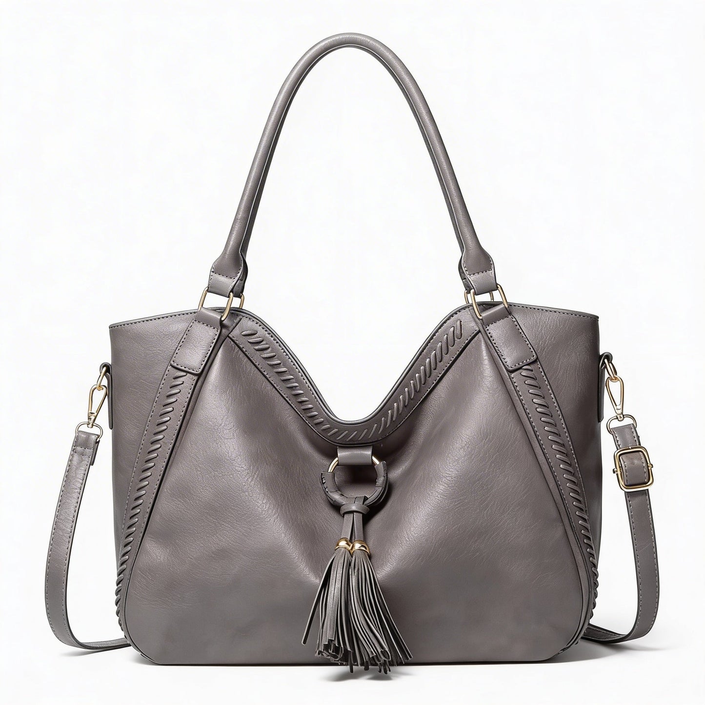 Vera | Women’s Crossbody Bag With Tassel Accent And Bold Stitch Detailing | Modern