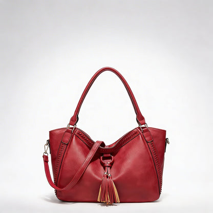 Vera | Women’s Crossbody Bag With Tassel Accent And Bold Stitch Detailing | Modern