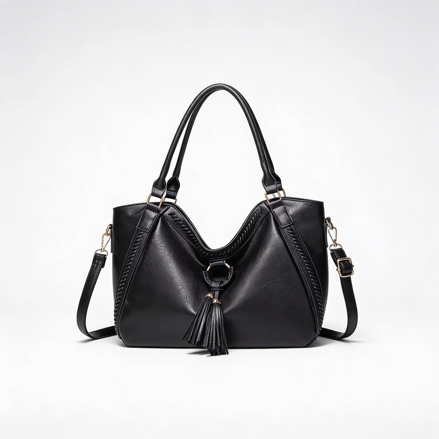 Vera | Women’s Crossbody Bag With Tassel Accent And Bold Stitch Detailing | Modern
