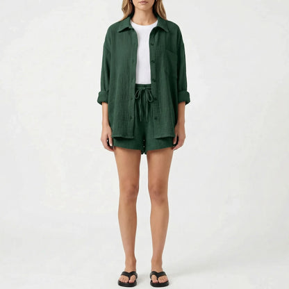 Veranix - Conjunto Holgado De Camisa Y Short 