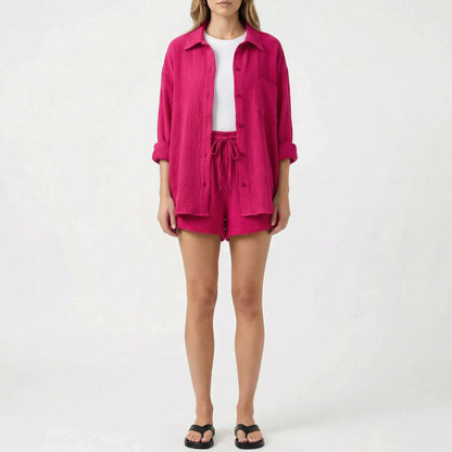 Veranix - Conjunto Holgado De Camisa Y Short 