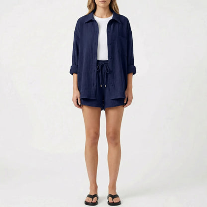 Veranix - Conjunto Holgado De Camisa Y Short 