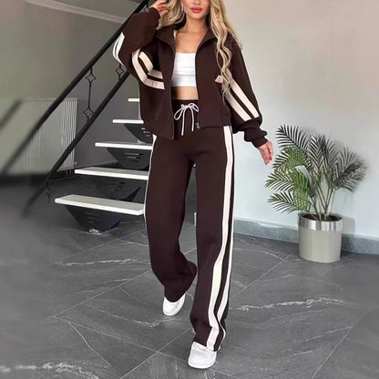 Ensemble Sport Chic Femme Deux Pièces Coupe Flatteuse