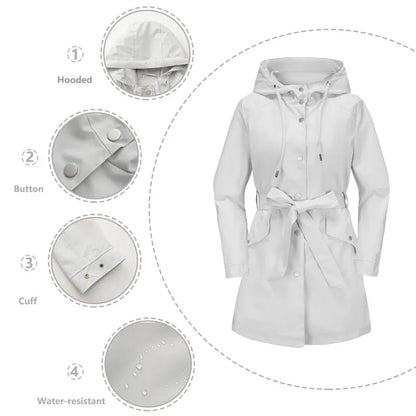 Veste Femme Trench Élégante avec Ceinture 2