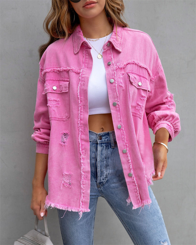 Veste en Jean Femme Colorée Printanière 0