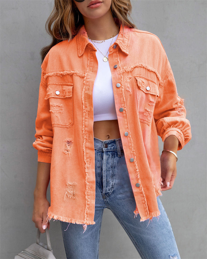 Veste en Jean Femme Colorée Printanière 5