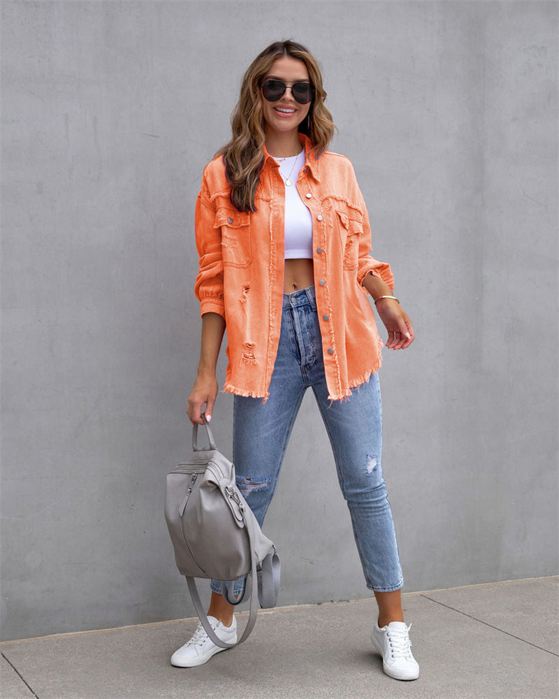 Veste en Jean Femme Colorée Printanière 6