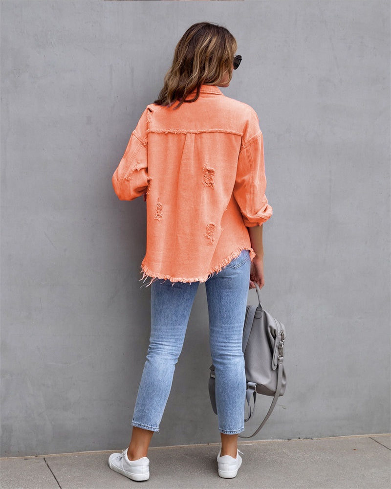 Veste en Jean Femme Colorée Printanière 7