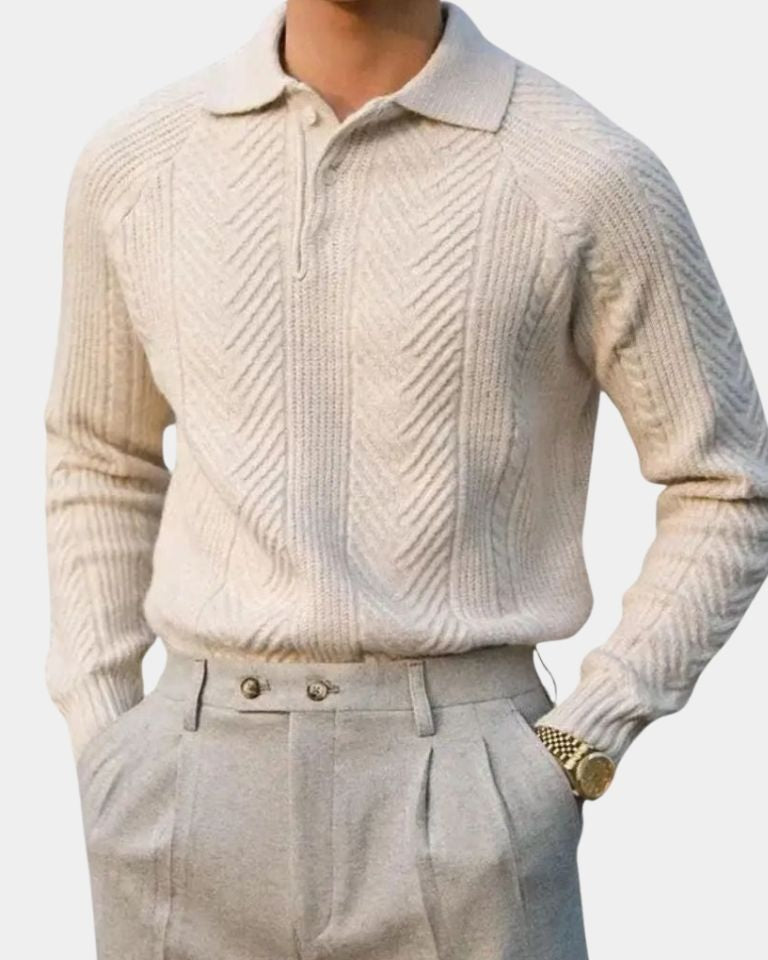 KK™ | Pullover i Bomuld med V-hals