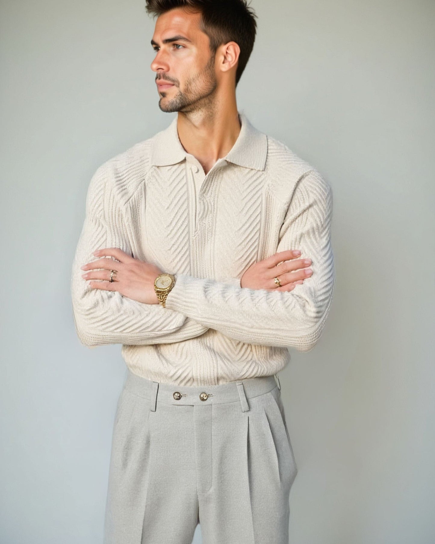 KK™ | Pullover i Bomuld med V-hals