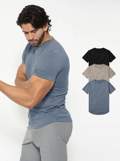 3-Pack KYAN Curved-Hem Shirt Korte Mouwen