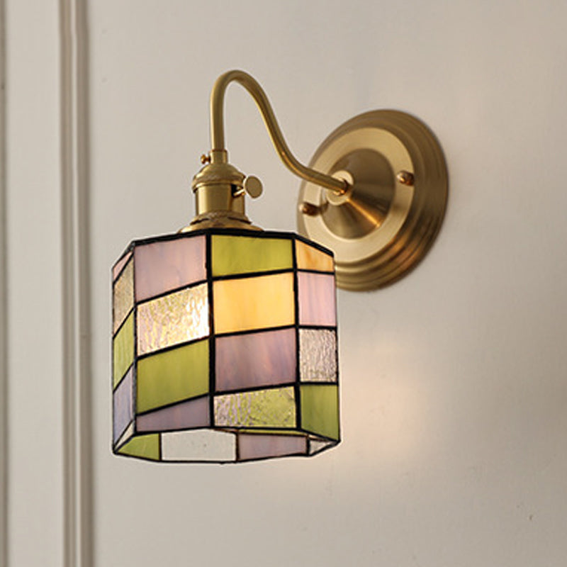 Sierano - Vintage Tiffany Glazen Wandlamp