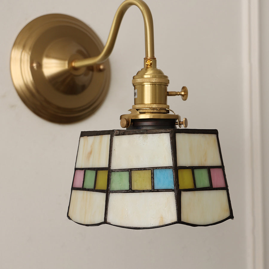 Sierano - Vintage Tiffany Glazen Wandlamp