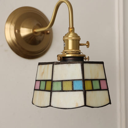 Sierano - Vintage Tiffany Glazen Wandlamp
