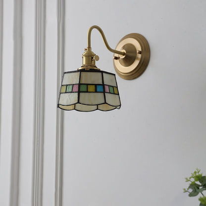 Sierano - Vintage Tiffany Glazen Wandlamp