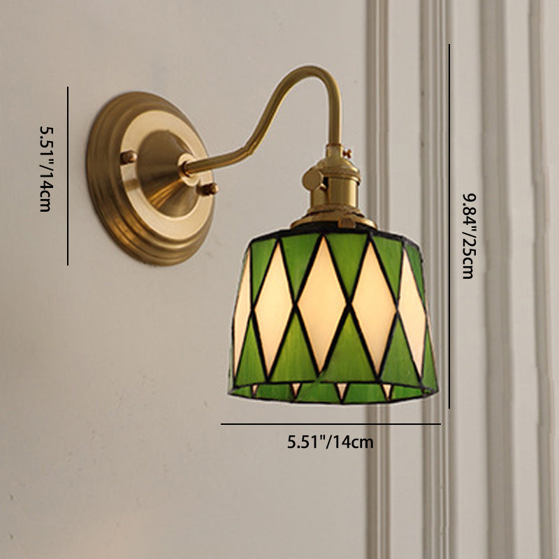 Sierano - Vintage Tiffany Glazen Wandlamp