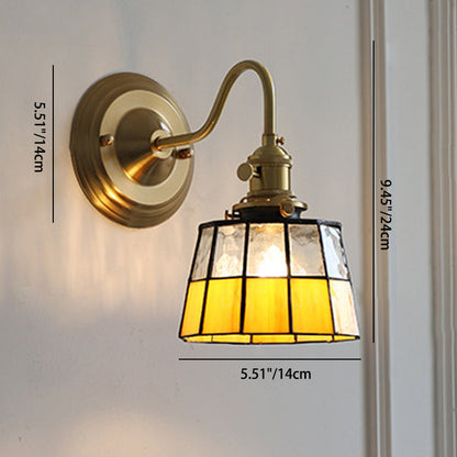 Sierano - Vintage Tiffany Glazen Wandlamp