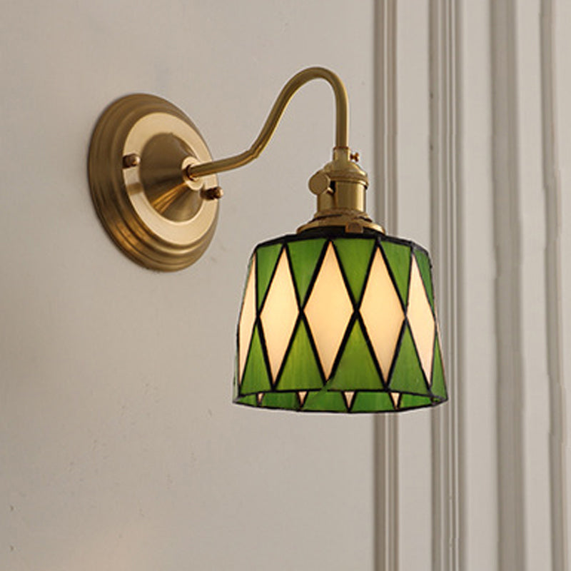 Sierano - Vintage Tiffany Glazen Wandlamp