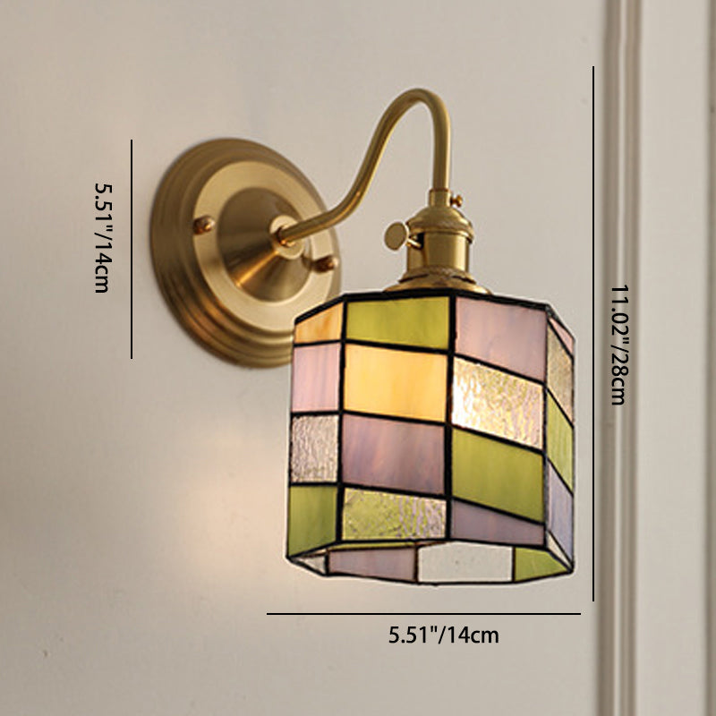 Sierano - Vintage Tiffany Glazen Wandlamp