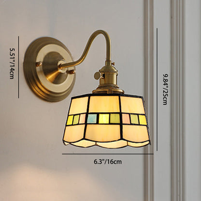 Sierano - Vintage Tiffany Glazen Wandlamp
