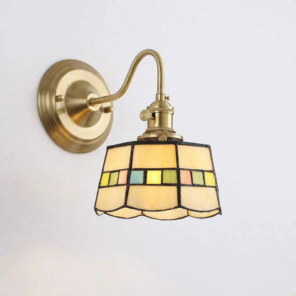 Sierano - Vintage Tiffany Glazen Wandlamp