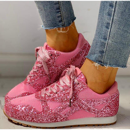 Trendy Damen Glitter Sneakers - Miranda