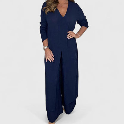 Carmella in Navy Blue - side view - Jane London