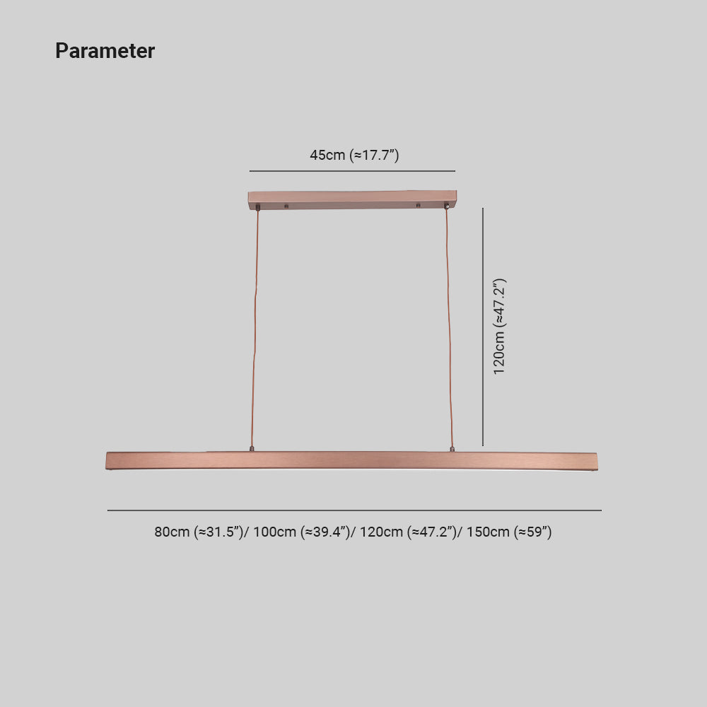 Hanglamp Rechthoekig LED Dimbaar Zwart Bruin Metaal Acryl Eettafel Woonkamer 80-150cm | Restfield