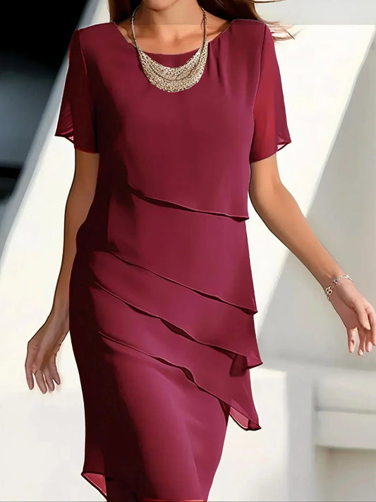 Damen Slim Fit Kleid Elegant Figurbetont Sommer