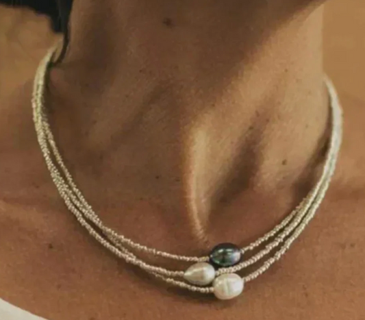 Collar de perlas inspirado en lo antiguo