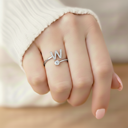 BAGUE AJUSTABLE SIGNATURE AVEC INITIALES
