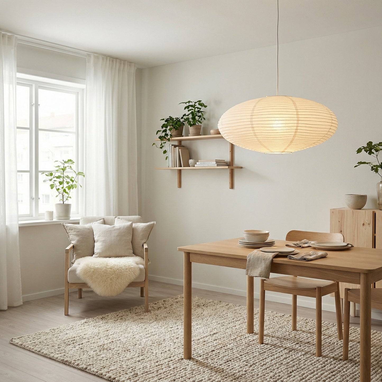 Wabi's Paper Pendant Light | Contemporary Ceiling Light 3