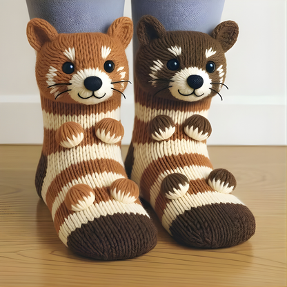 Kuschelige Haussocken mit Tierdesign für kalte Tage