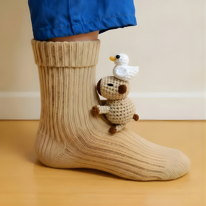 Kuschelige Haussocken mit Tierdesign für kalte Tage
