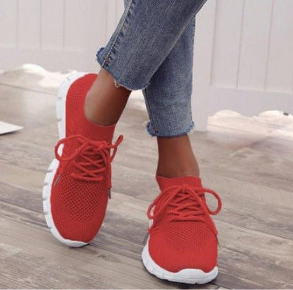 Women's Casual Lace-Up Lightweight Sneakers Running Shoes