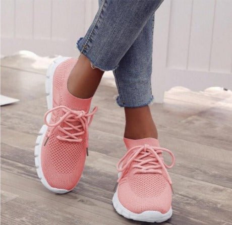 Women's Casual Lace-Up Lightweight Sneakers Running Shoes